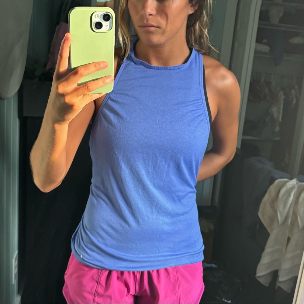 Blue Nike high neck tank